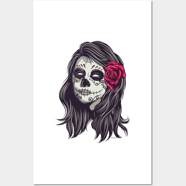 La Catrina - Dia De Los Muertos Wall Art by IconicTee